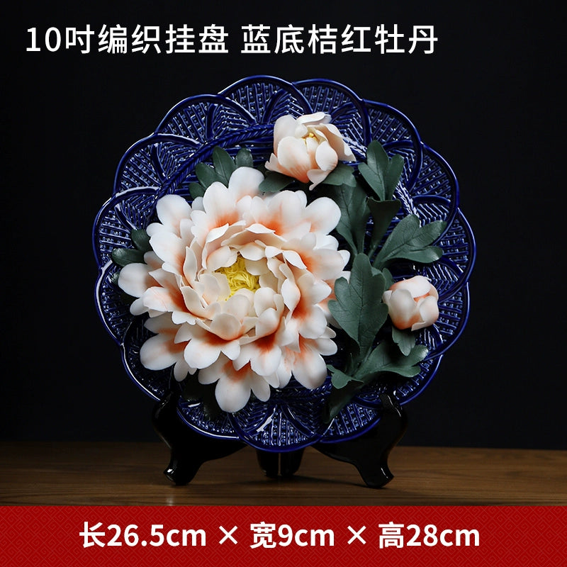 Ceramic Flower Tray Art Desktop Accessories