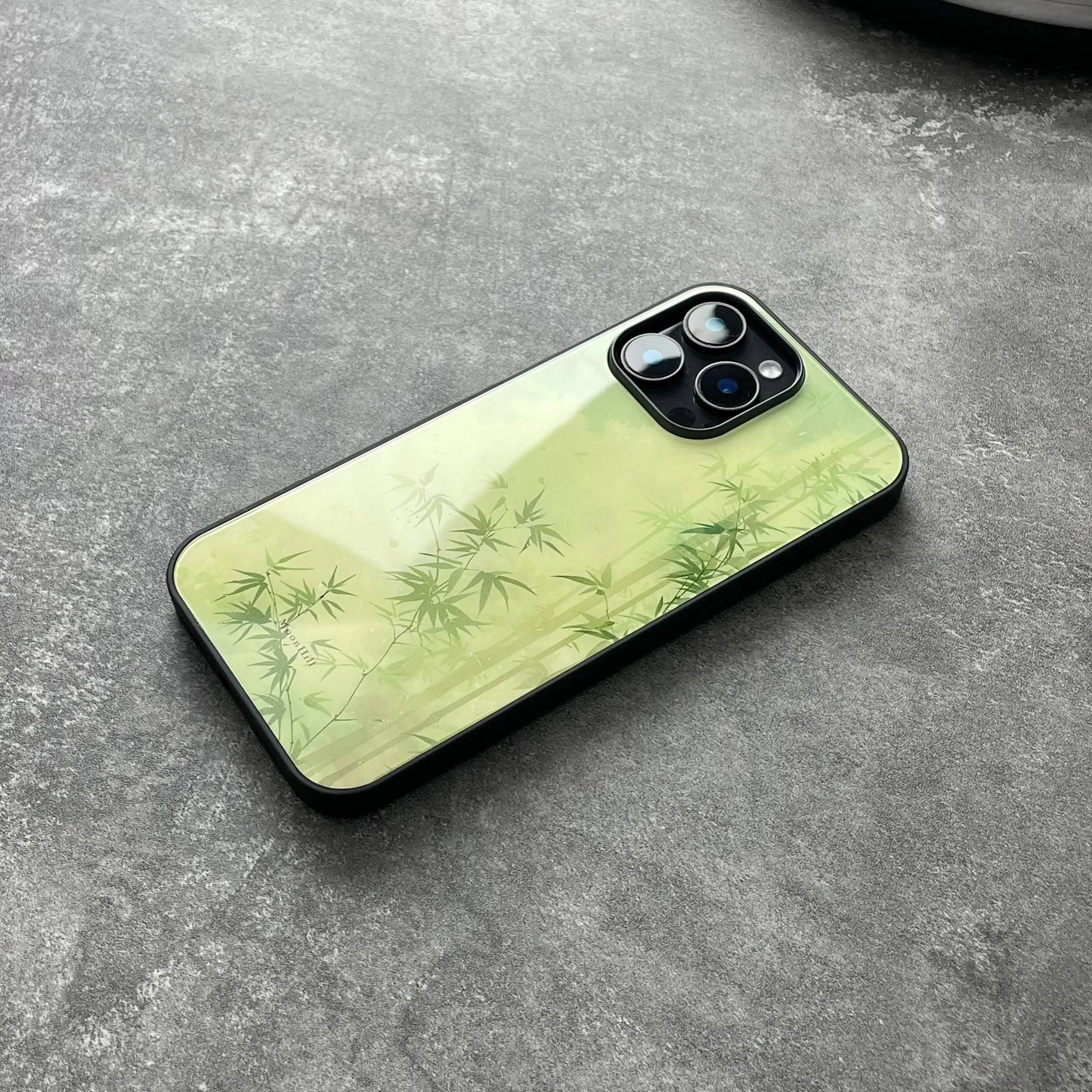 Bamboo non-slip full-coverage glass original design premium phone case
