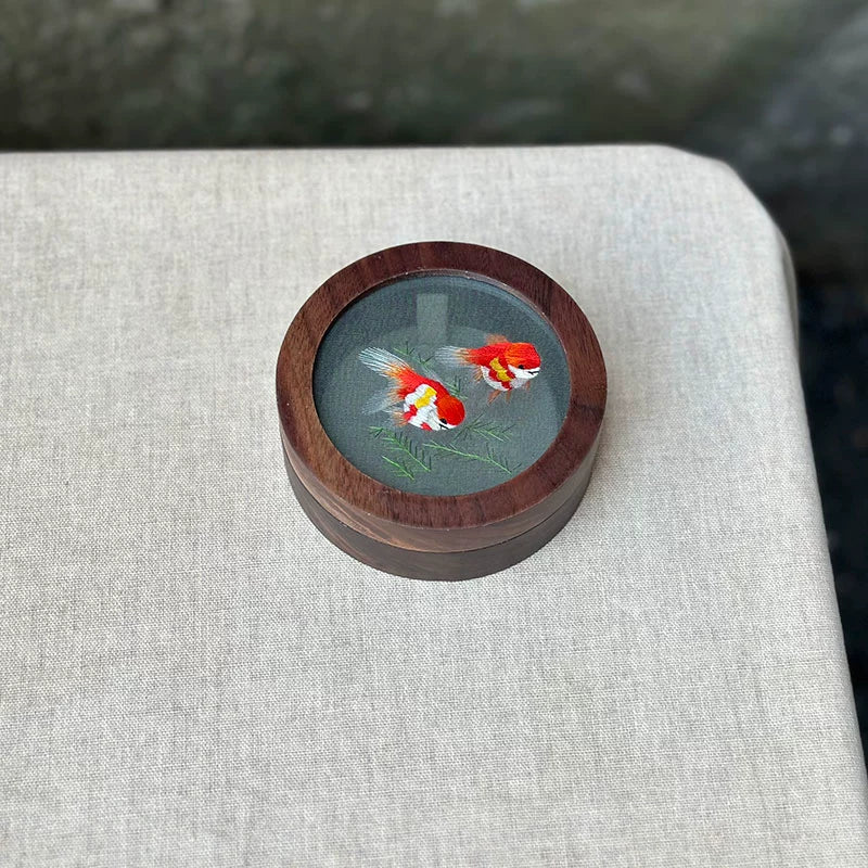 Chinese Embroidered Jewelry Box