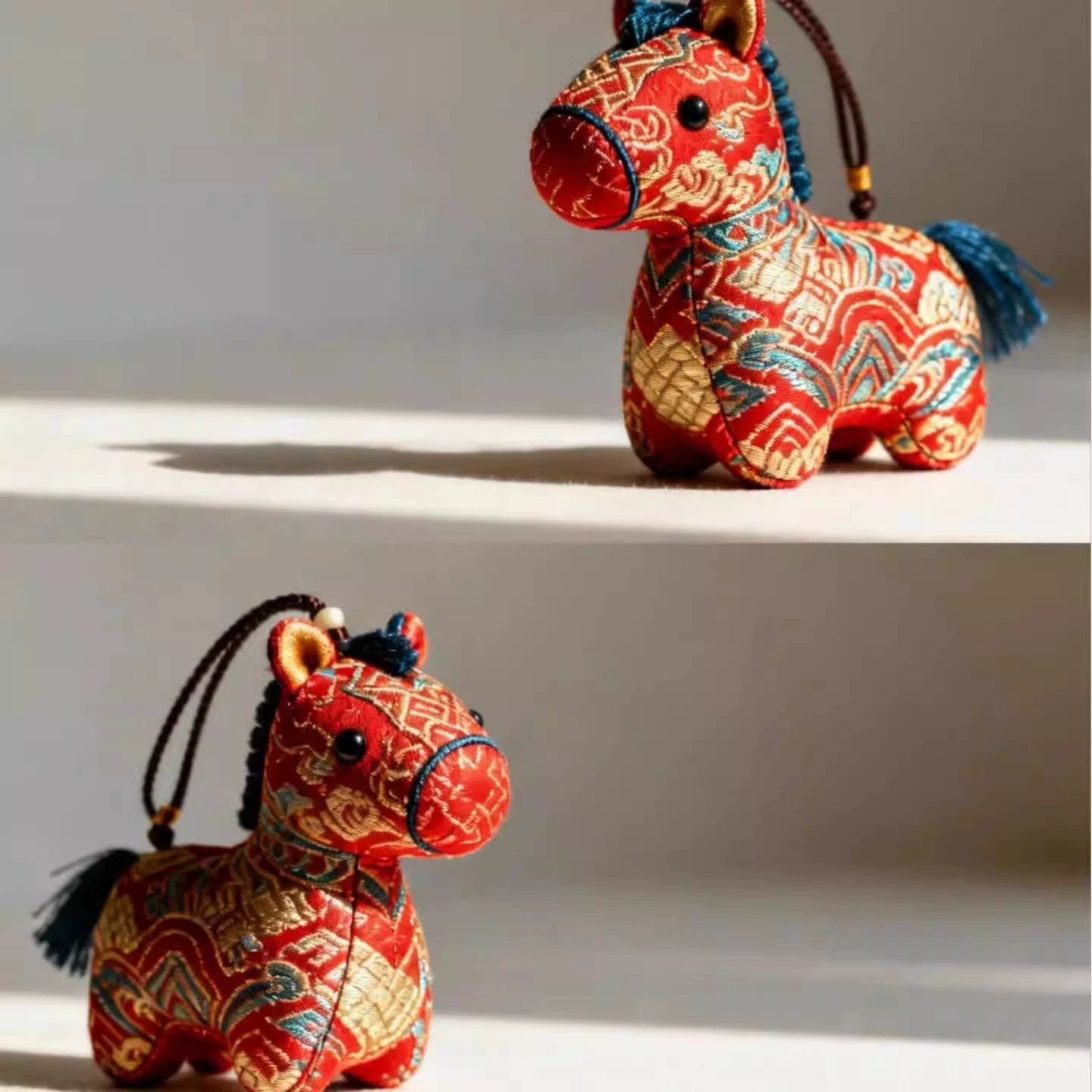 Cute and lucky pony embroidered pendant, a mascot for the Year of the Horse 2026, perfect as a gift for family.