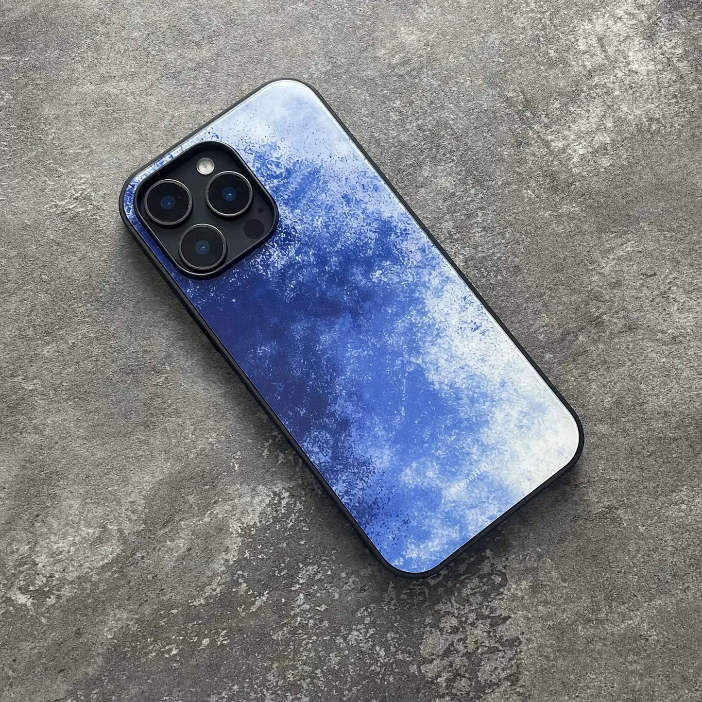 Blue frosted anti-slip full-coverage glass original premium phone case