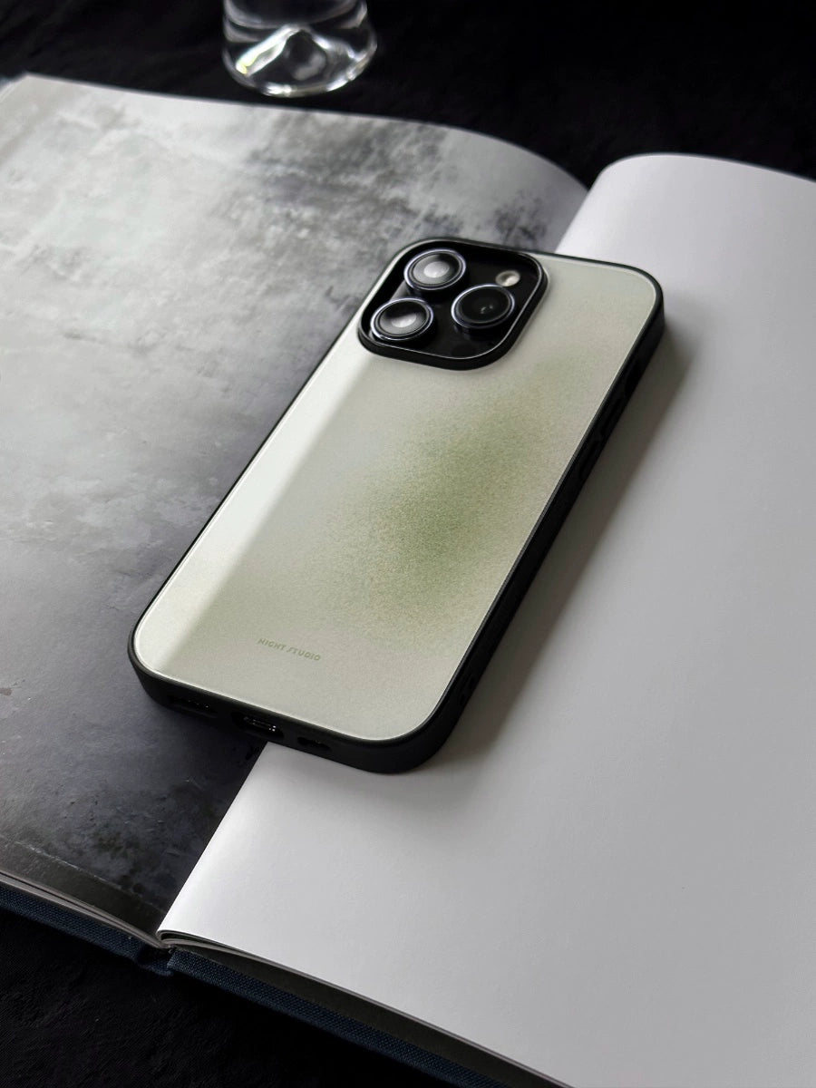 Night Studio Green and White Art Protective Phone Case