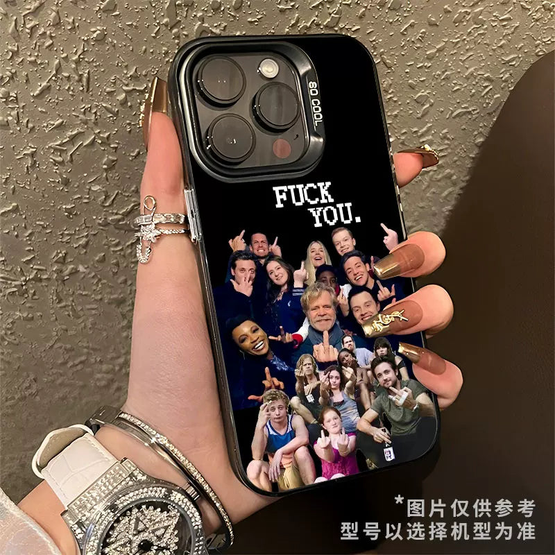 Shameless, unscrupulous Carl, with a high-end phone case.