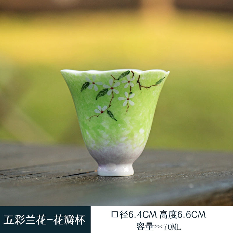 Hand-Painted Floral Teacup