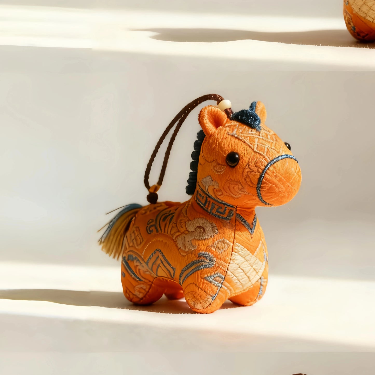 Cute and lucky pony embroidered pendant, a mascot for the Year of the Horse 2026, perfect as a gift for family.