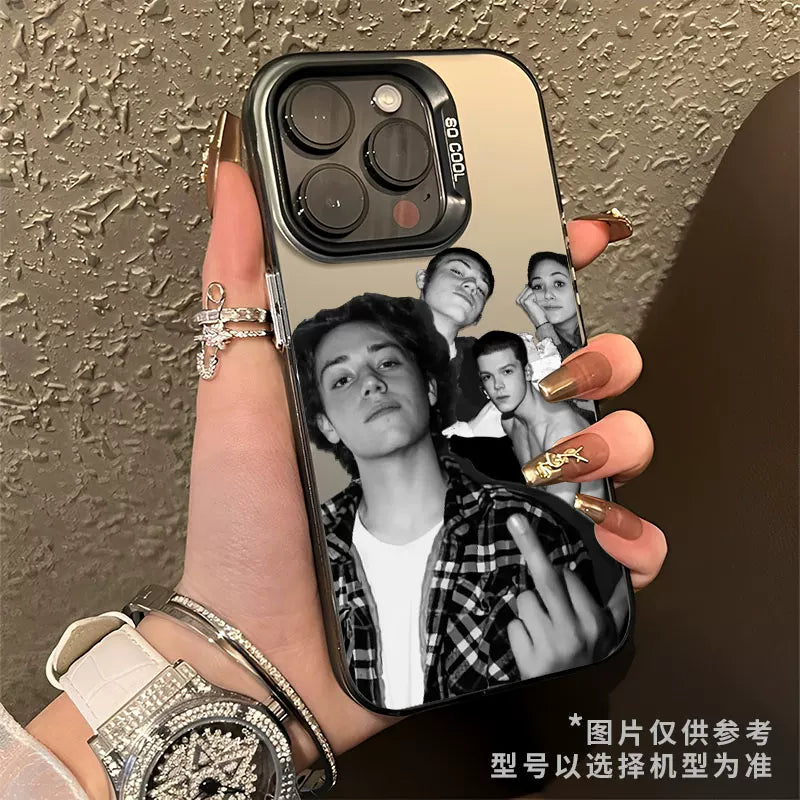 Shameless, unscrupulous Carl, with a high-end phone case.
