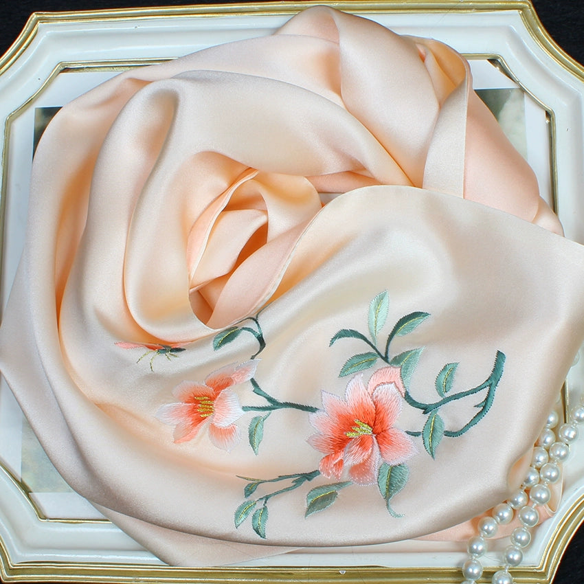Suzhou embroidery hand-embroidered silk scarf