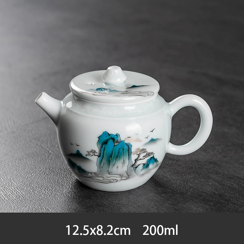 Ru Kiln Teapot Home Retro Ceramic Teapot