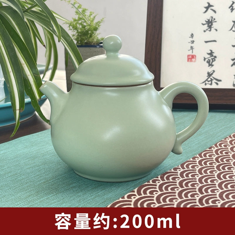 Ru Kiln Teapot Home Retro Ceramic Teapot