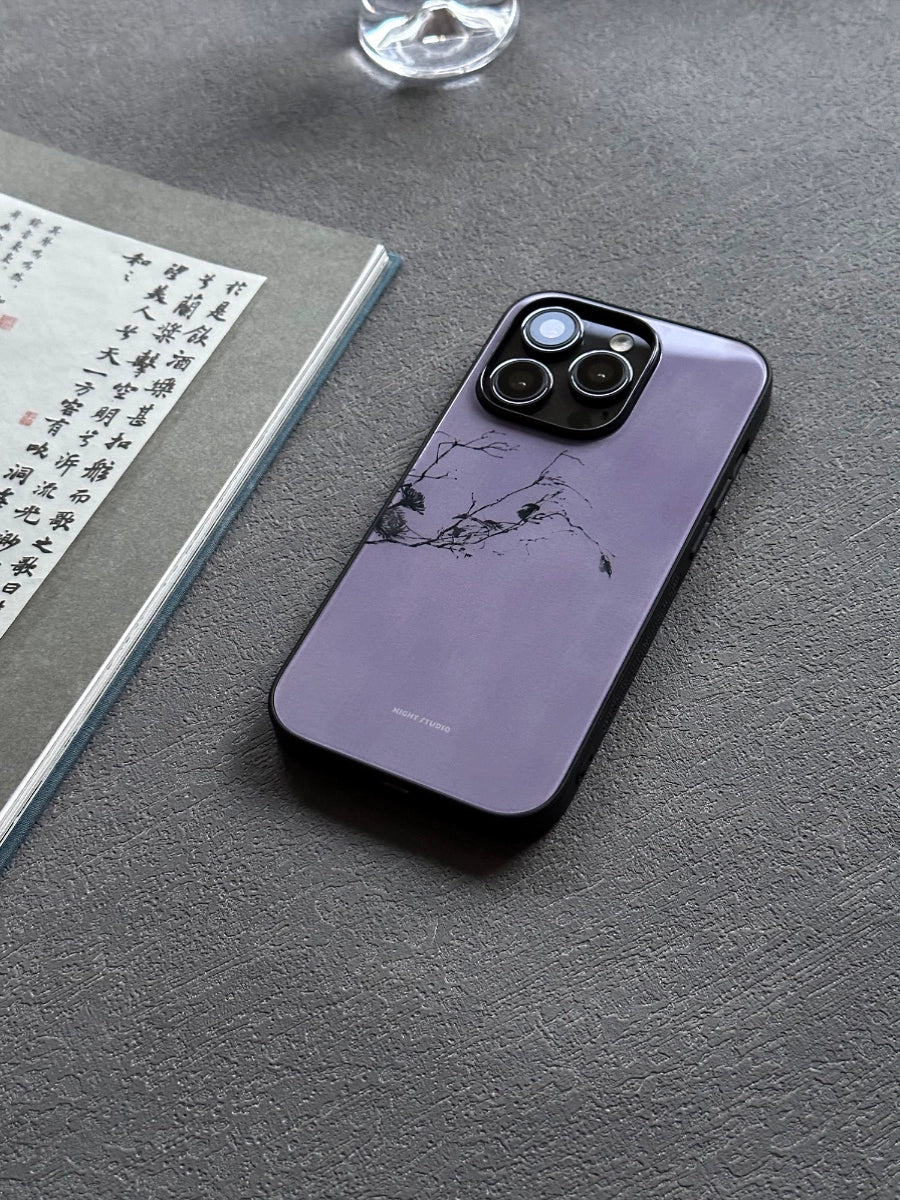 Night Studio Purple Branch Waterproof Phone Case