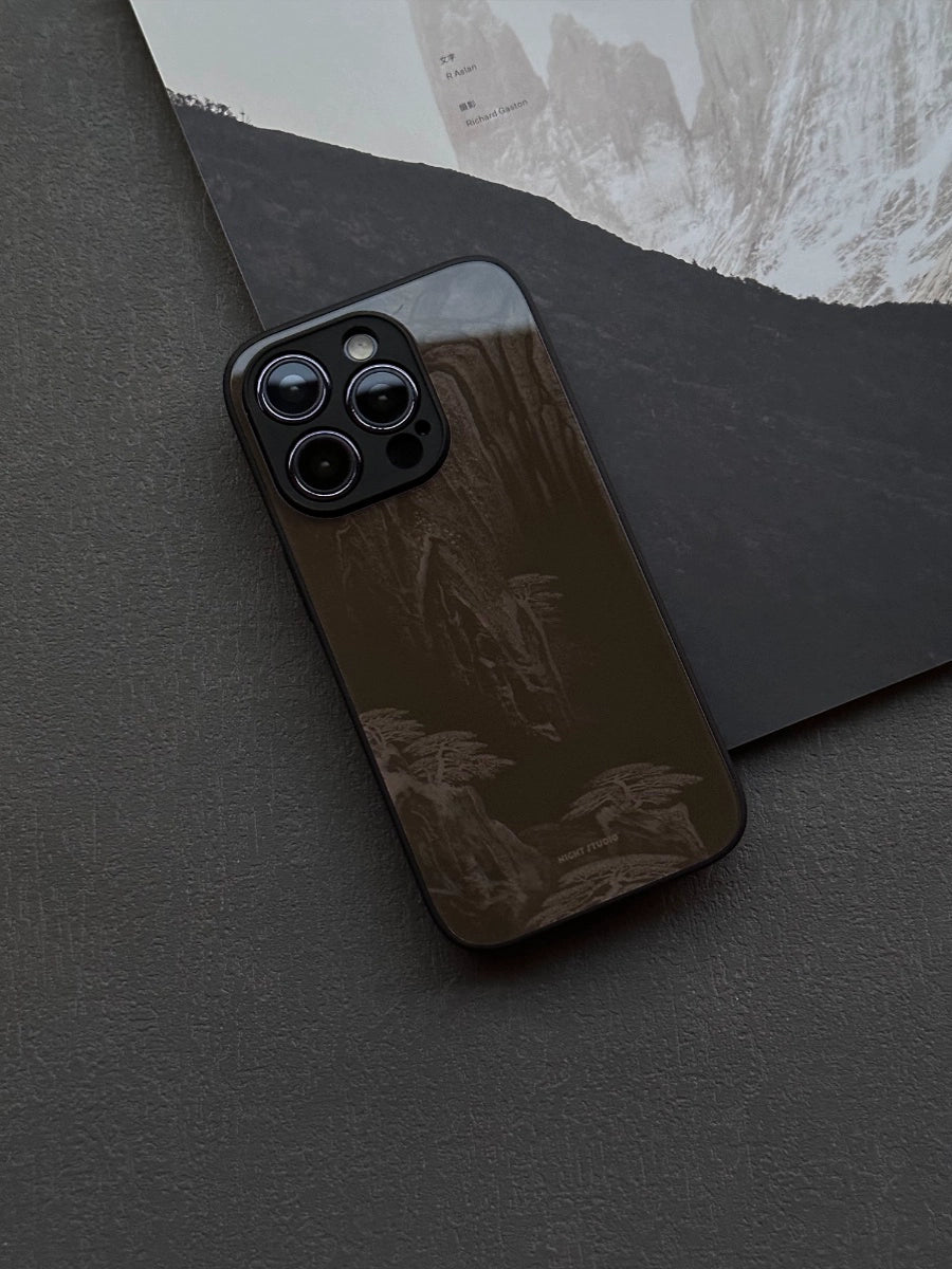 Night Studio Natural Mountain Tree Brown Phone Case