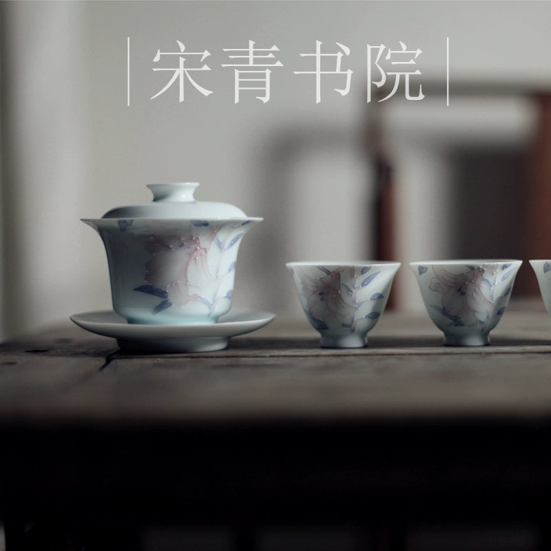 | Song Qingyuan | "Lily" Arida Hand Pastel tea set Bowl teacup
