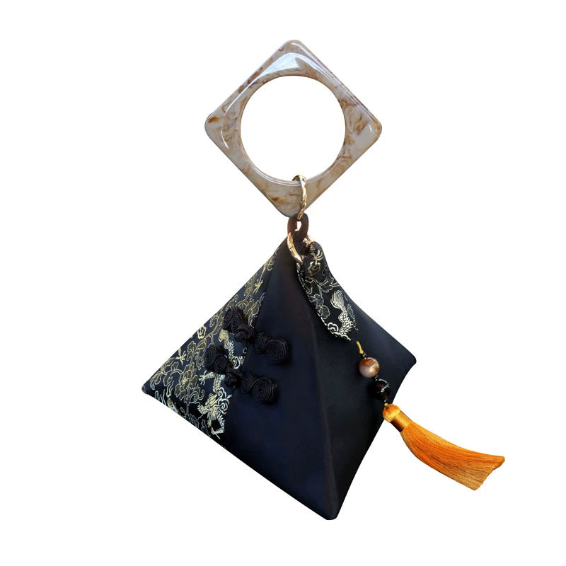 Dragon Totem Triangular Forged Silk Bag