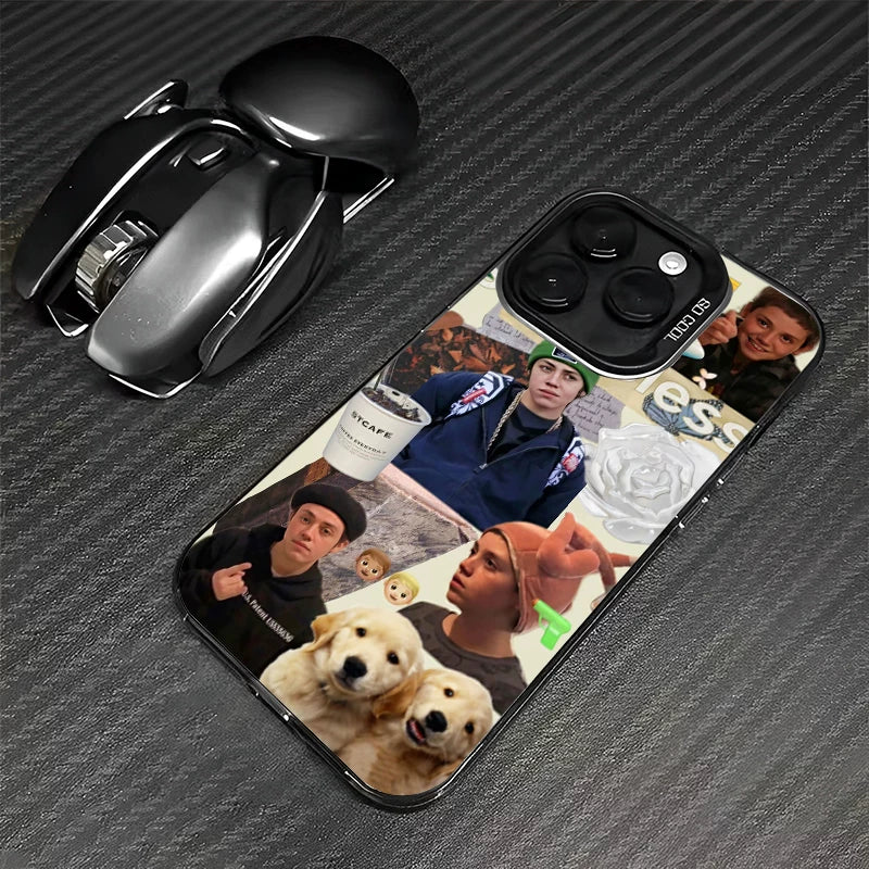 Shameless, unscrupulous Carl, with a high-end phone case.