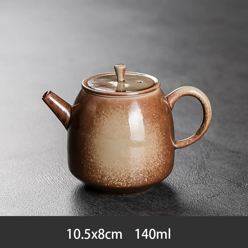 Ru Kiln Teapot Home Retro Ceramic Teapot