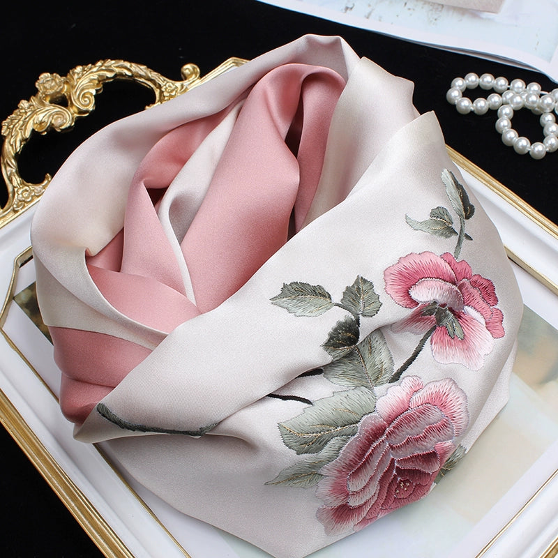 Suzhou embroidery hand-embroidered silk scarf