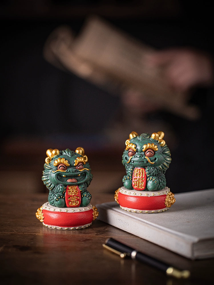 New Chinese Small Auspicious Dragon Decoration