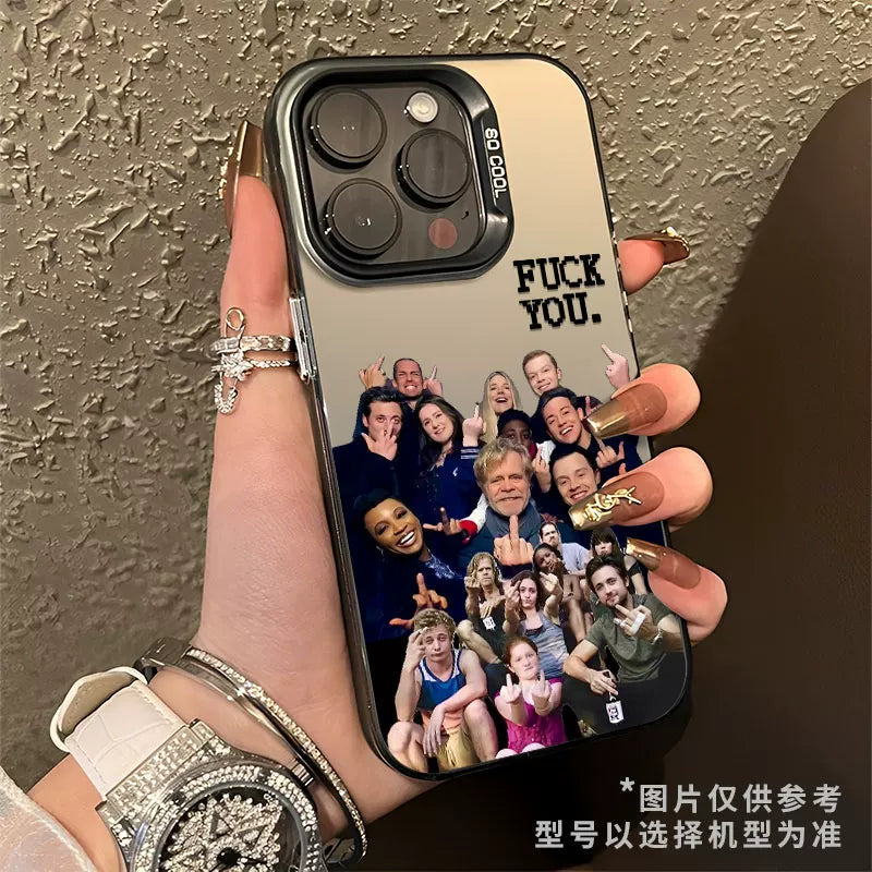 Shameless, unscrupulous Carl, with a high-end phone case.