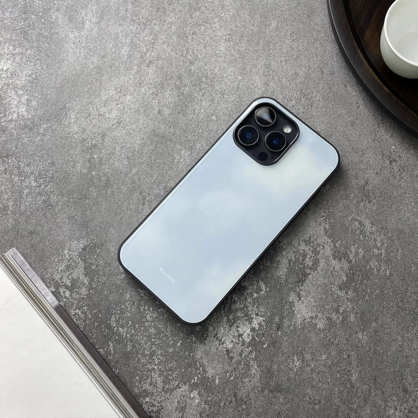 Ethereal White Clouds Art Design Anti-Slip Full Coverage Glass Premium Phone Case