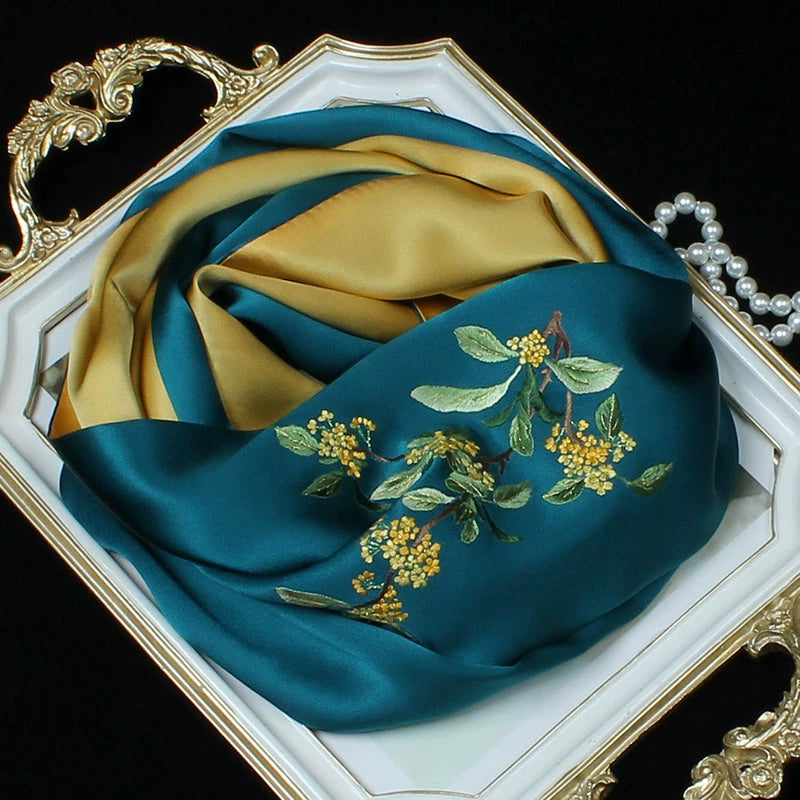 Suzhou embroidery hand-embroidered silk scarf