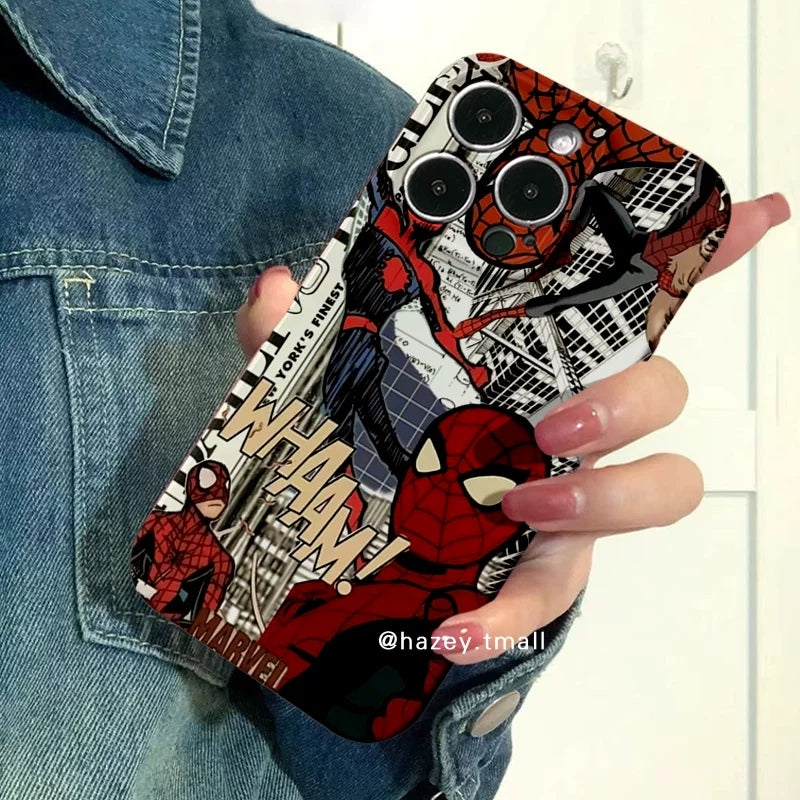 American retro hazey super spider-man film cartoon soft case phone case