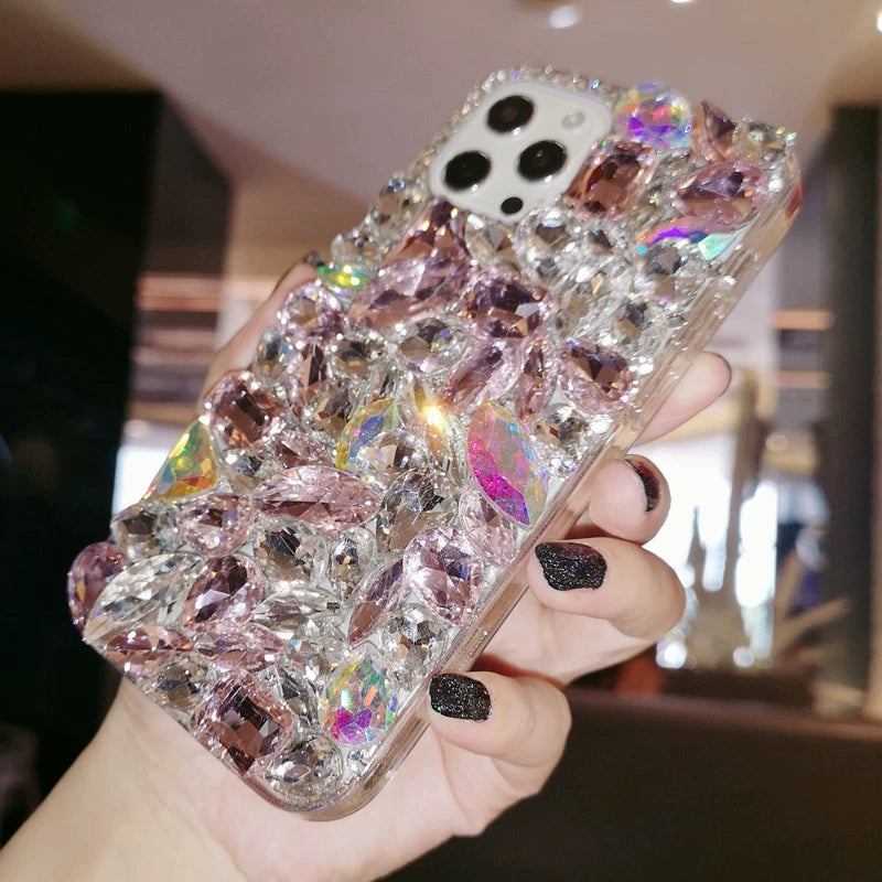 High-end luxury rhinestone full-coverage shockproof phone case