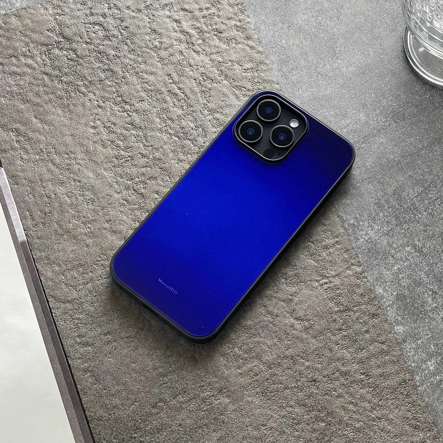Dark blue non-slip full-coverage glass original premium phone case