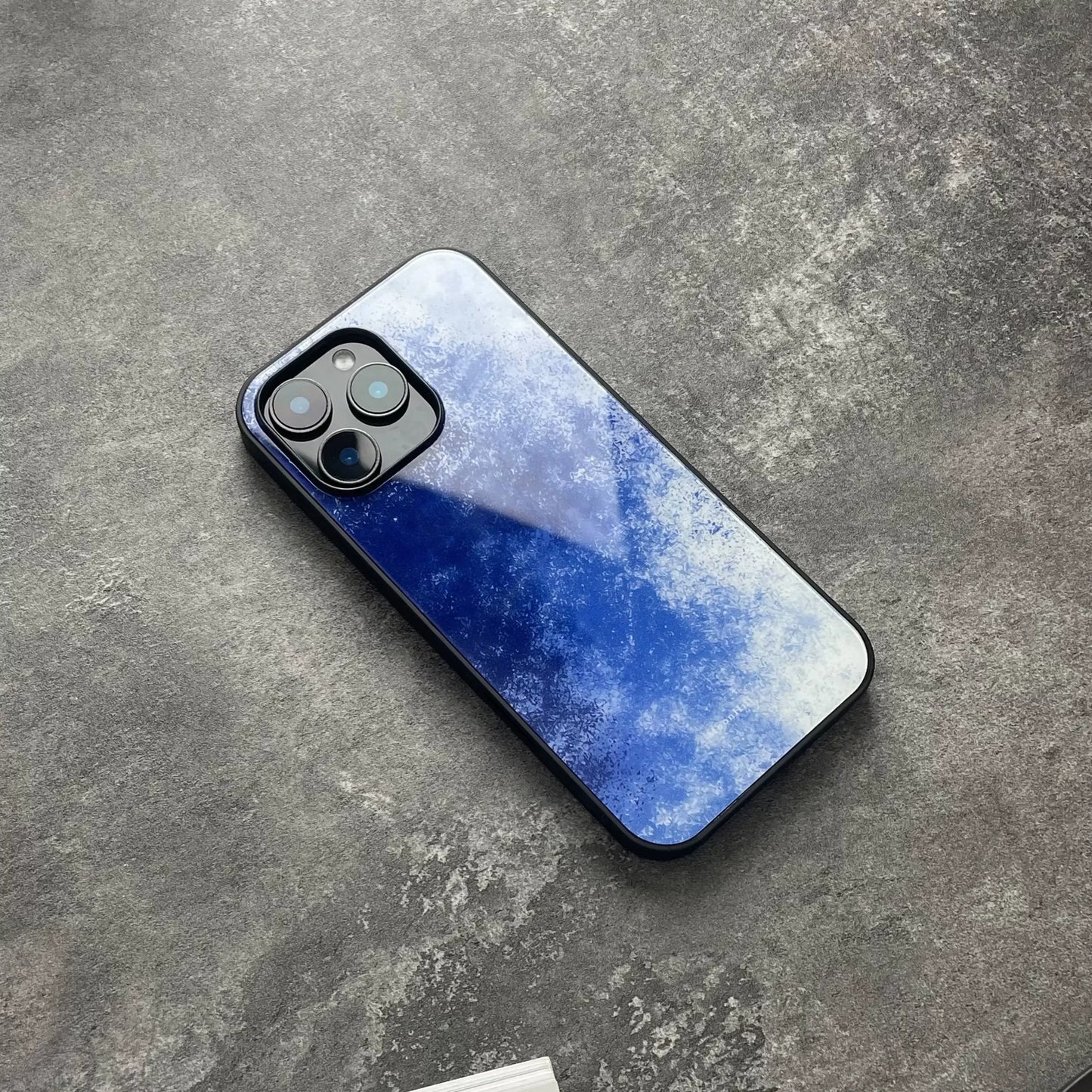Blue frosted anti-slip full-coverage glass original premium phone case