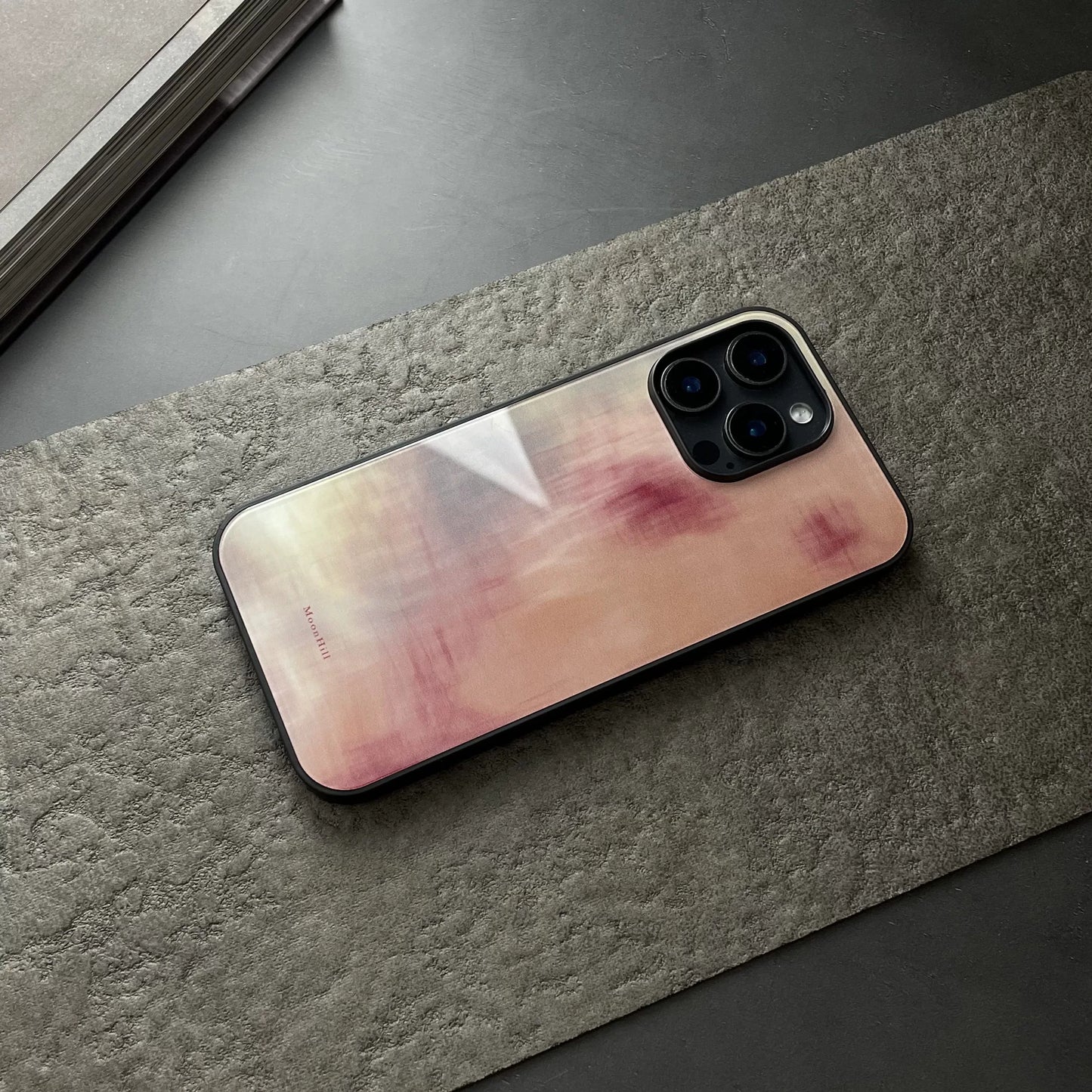 Colorful sunset art design non-slip full-coverage glass premium phone case