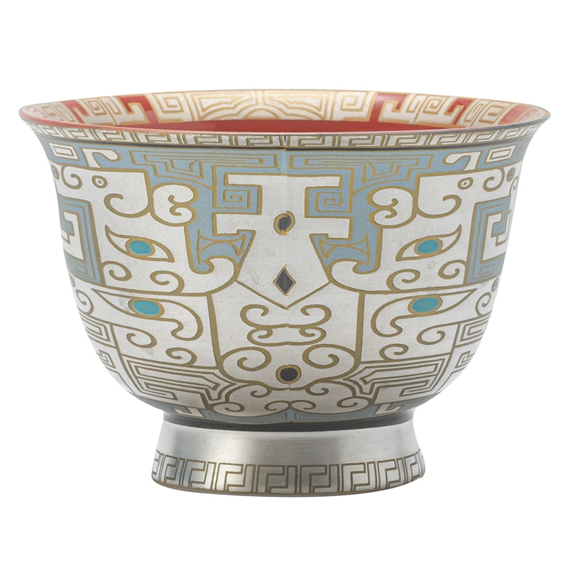 Hand-Painted Enameled Teacup