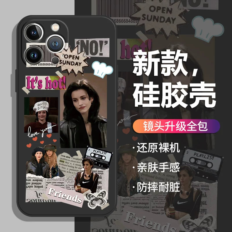 Retro Friends TV show quotes silicone phone case