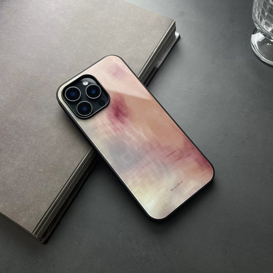 Colorful sunset art design non-slip full-coverage glass premium phone case