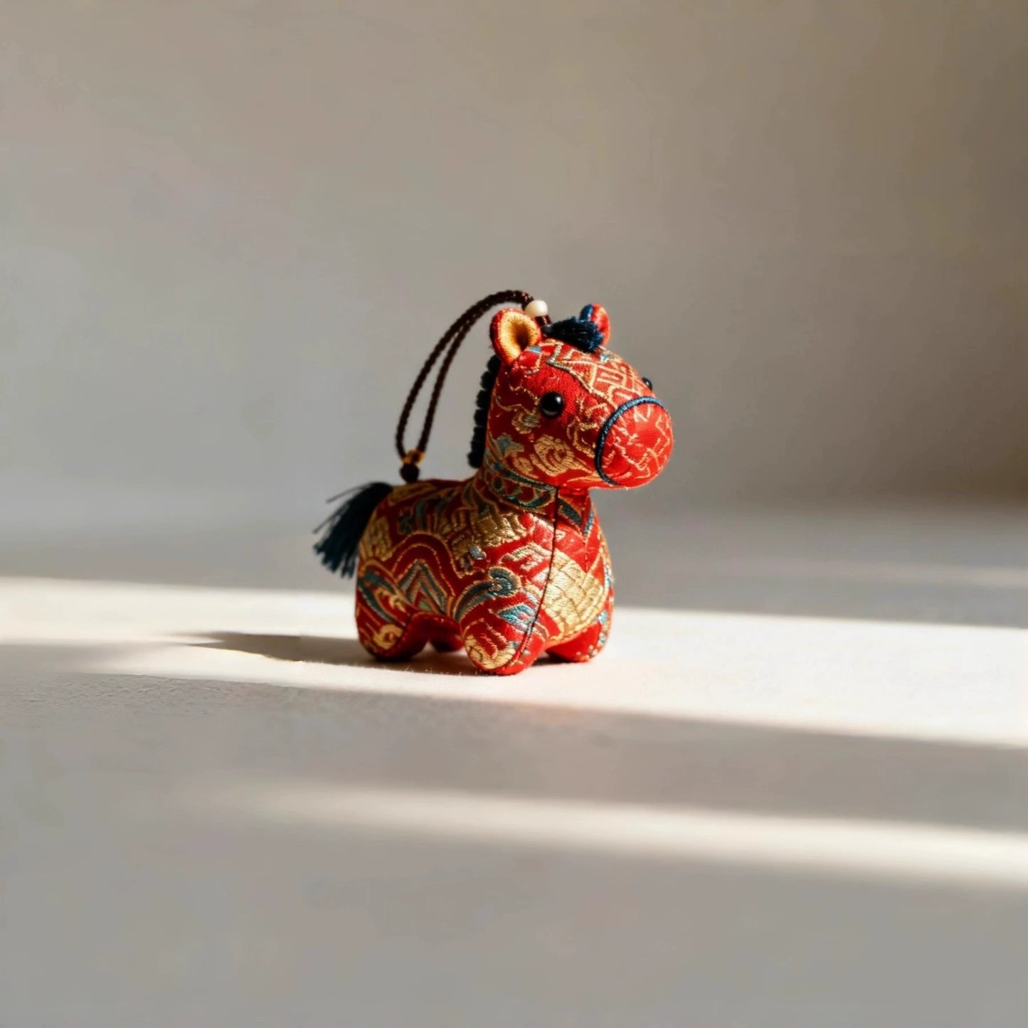 Cute and lucky pony embroidered pendant, a mascot for the Year of the Horse 2026, perfect as a gift for family.
