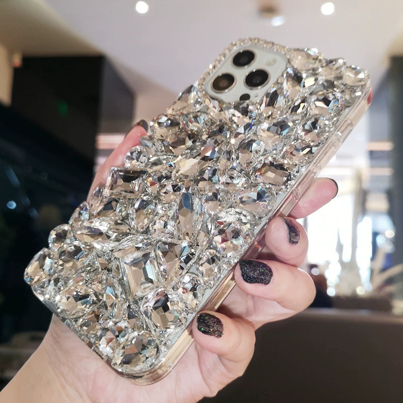 High-end luxury rhinestone full-coverage shockproof phone case