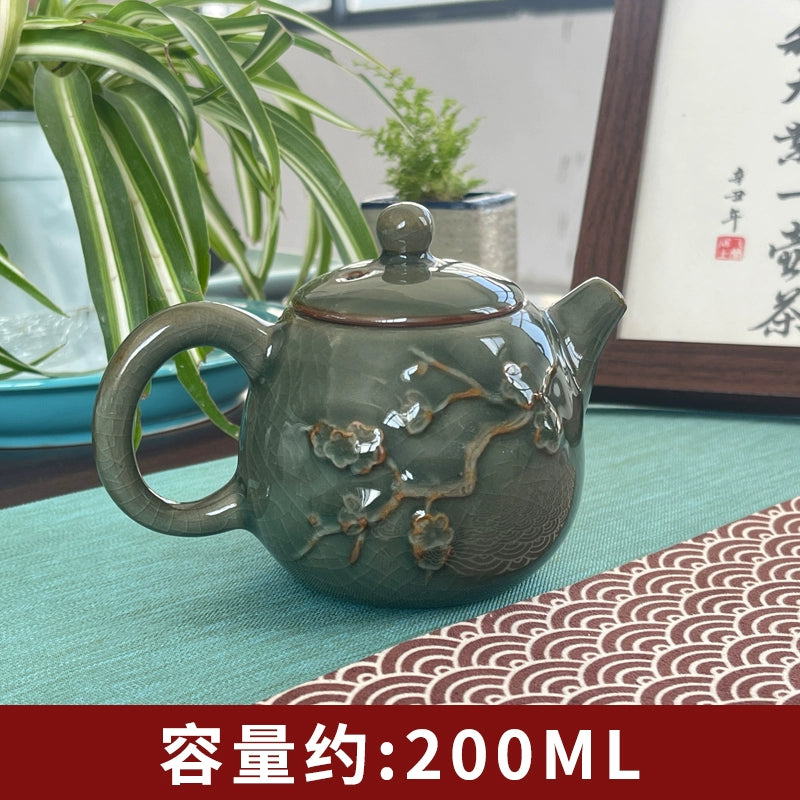 Ru Kiln Teapot Home Retro Ceramic Teapot