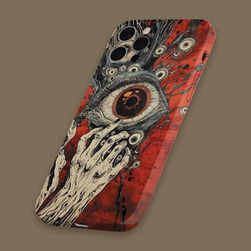 Retro eye of cthulhu dark film glossy hard case full coverage phone case