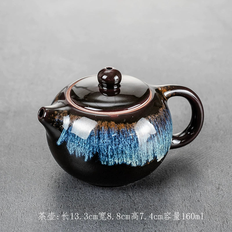 Ru Kiln Teapot Home Retro Ceramic Teapot