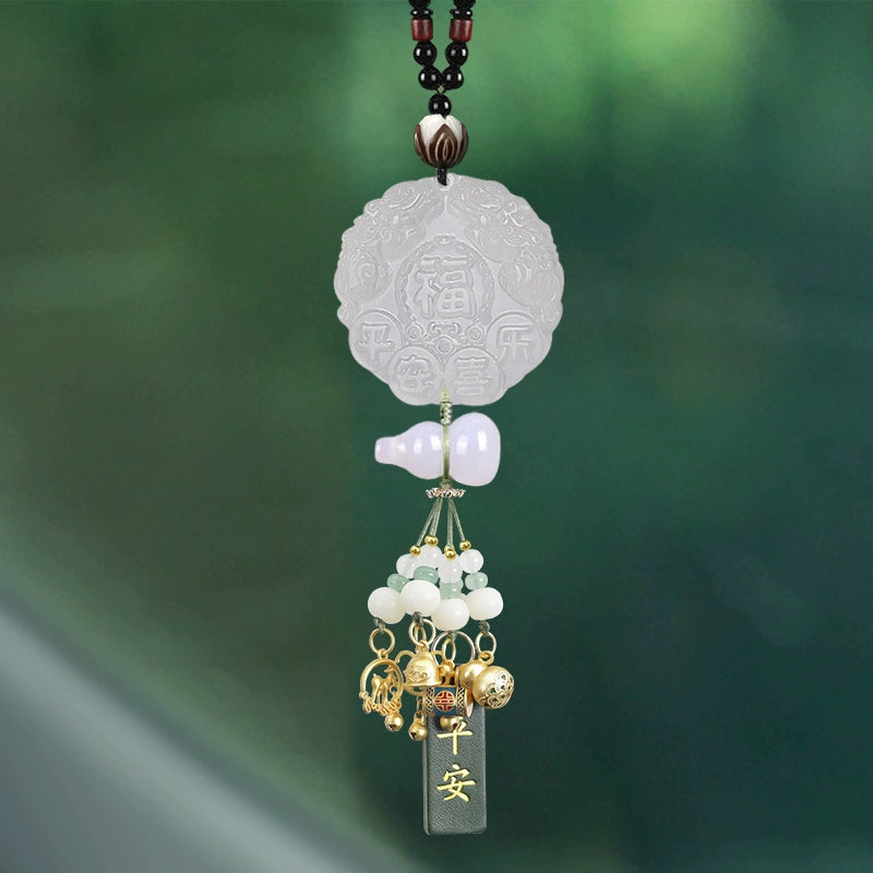 White Chalcedony Pi Xiu Pendant Car Accessory