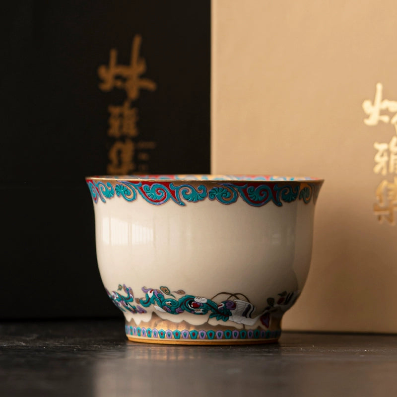 Dunhuang Murals Teacup with Gilded Accents