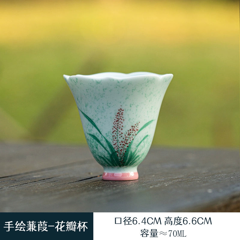 Hand-Painted Floral Teacup