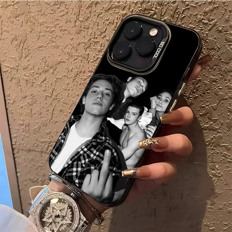 Shameless, unscrupulous Carl, with a high-end phone case.