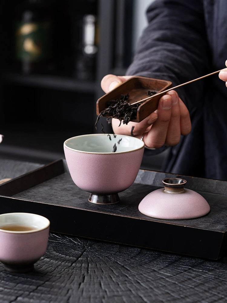 Black Pink Clay Gaiwan