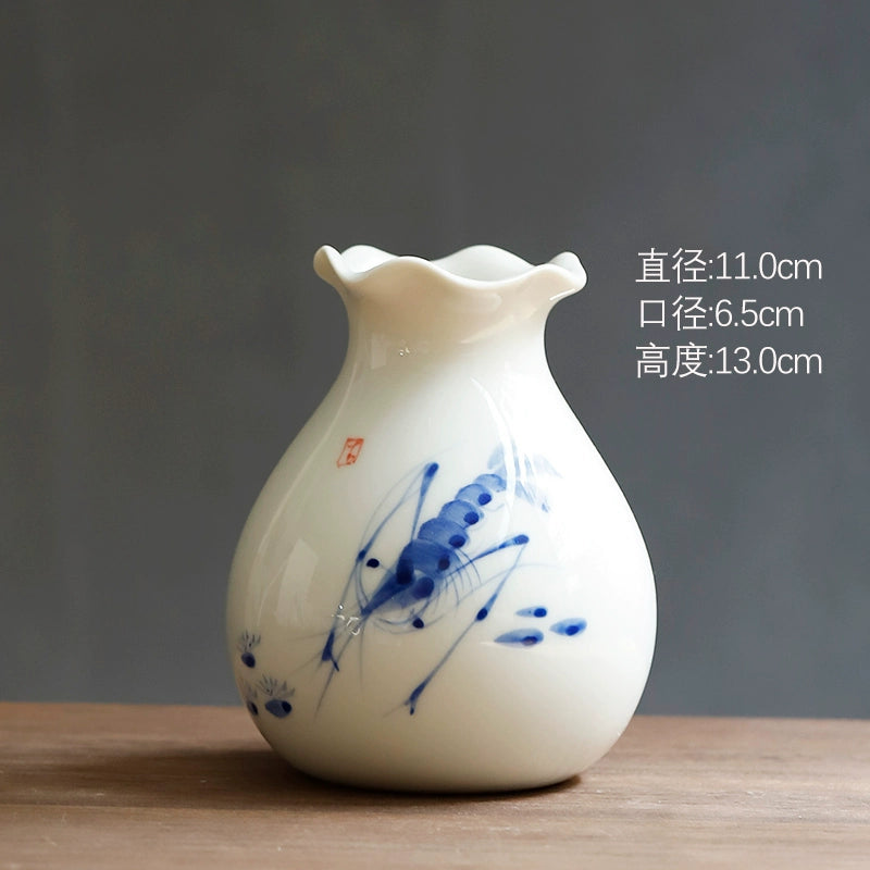 Chinese Hand Painted Ceramic Flower Vase