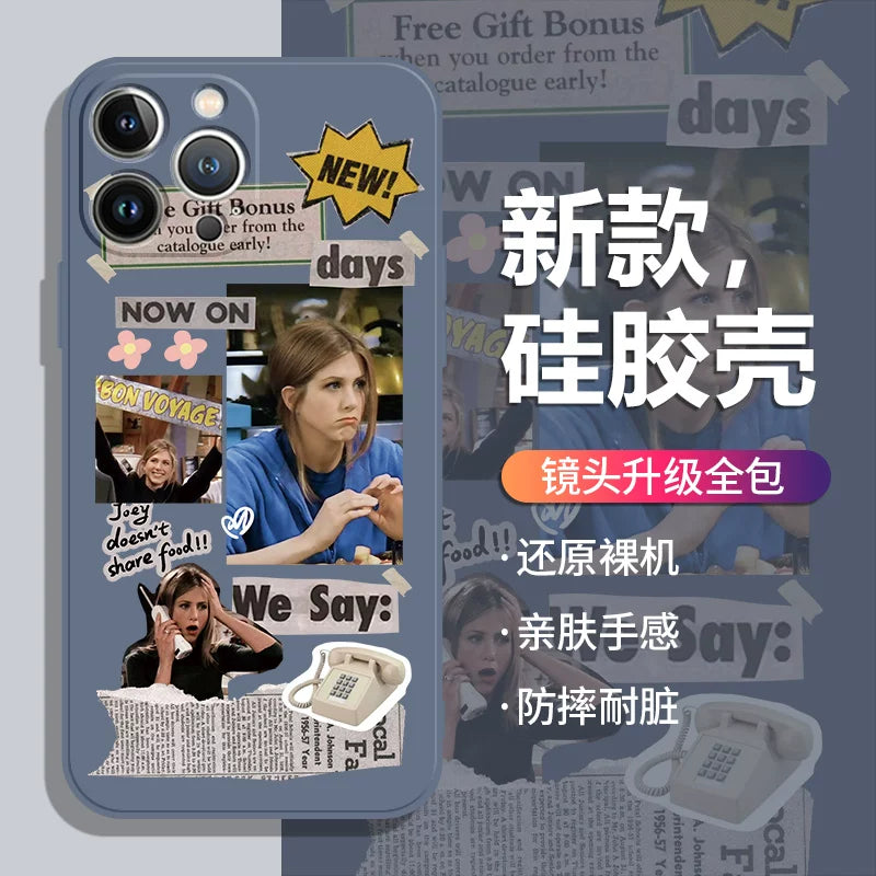 Retro Friends TV show quotes silicone phone case