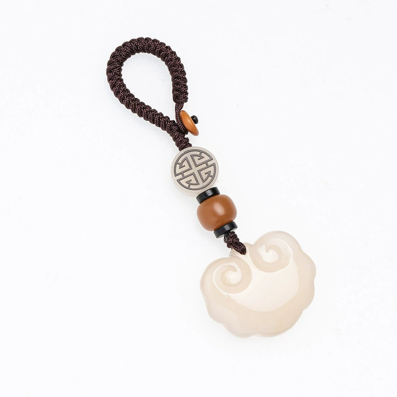 Natural Jade Pendant Keychain