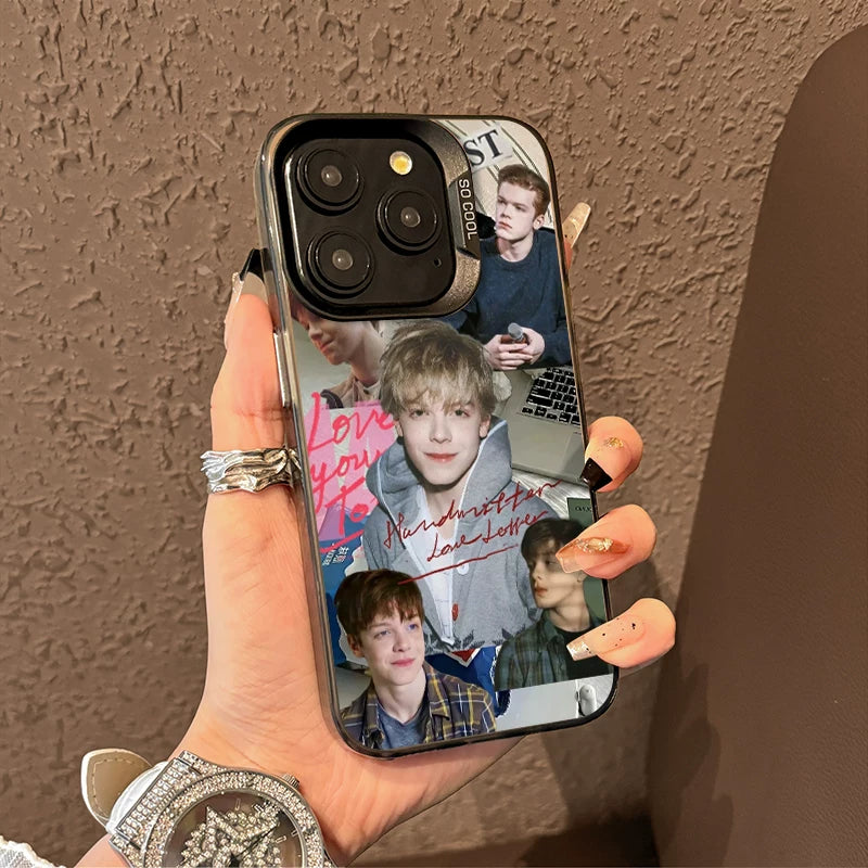 Shameless, unscrupulous Carl, with a high-end phone case.