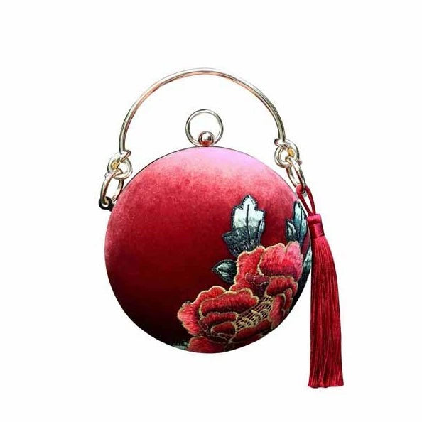 Chinese original ancient thorn shoulder handbag mini gold bag