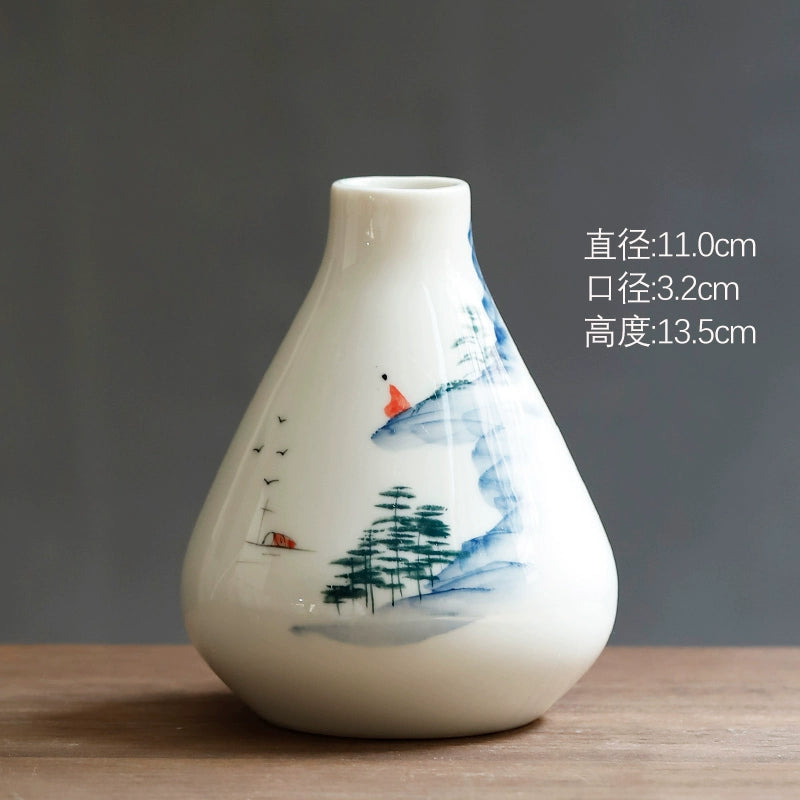 Chinese Hand Painted Ceramic Flower Vase