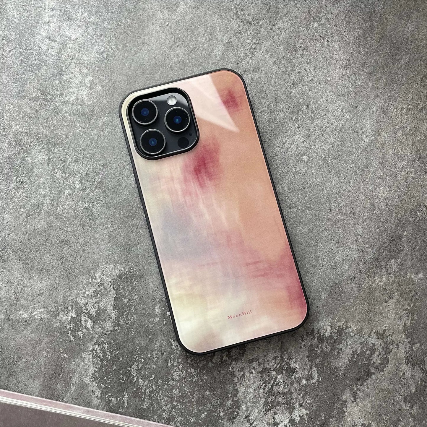 Colorful sunset art design non-slip full-coverage glass premium phone case