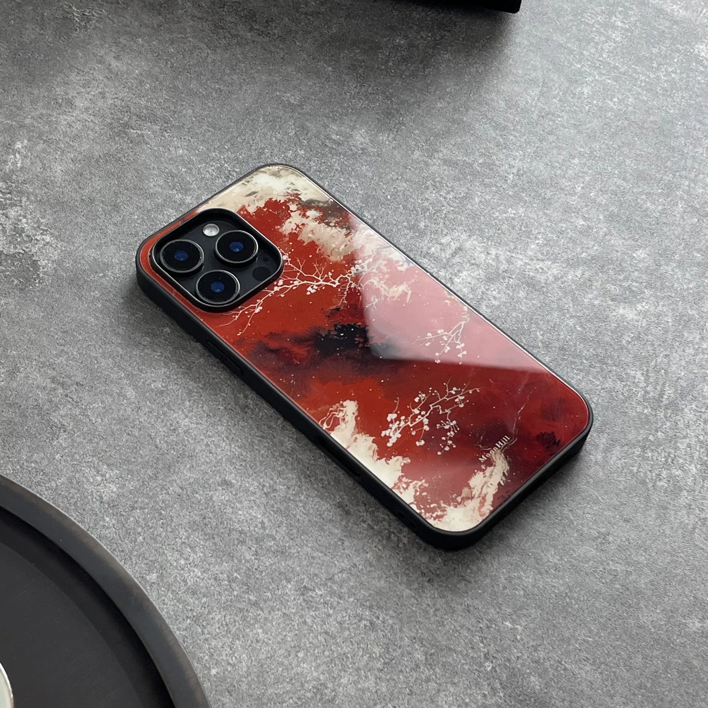 Nighttime snow scene abstract painting non-slip full-coverage glass original premium phone case
